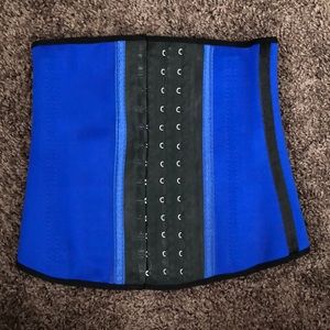 Ann Cherry Latex Waist Trainer Blue 3 Hooks